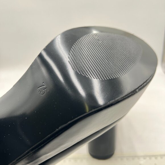 Pazzion Black Platform Rounded Toe Mules Clogs Slip On Chunky High Heel Slipper - Picture 5 of 7